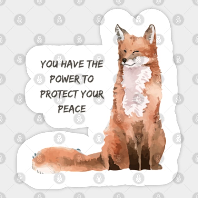 You have the power to protect your peace Sticker by graphicaesthetic ✅